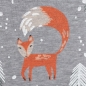 Preview: Alpenfleece ♥ EIGER ♥ Fuchs im Wald grau